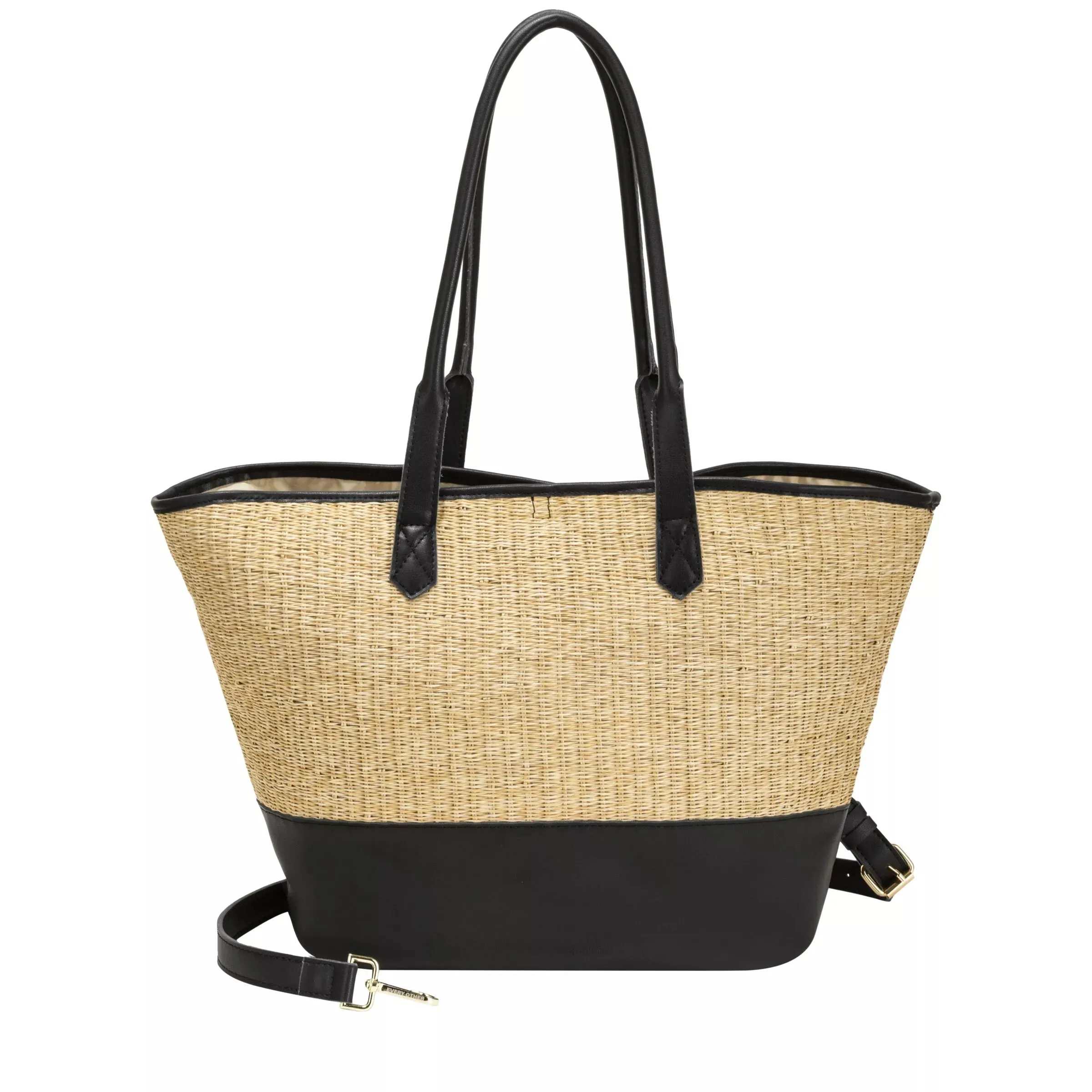 Every Other XL Soleil Rattan Tote Bag | Black