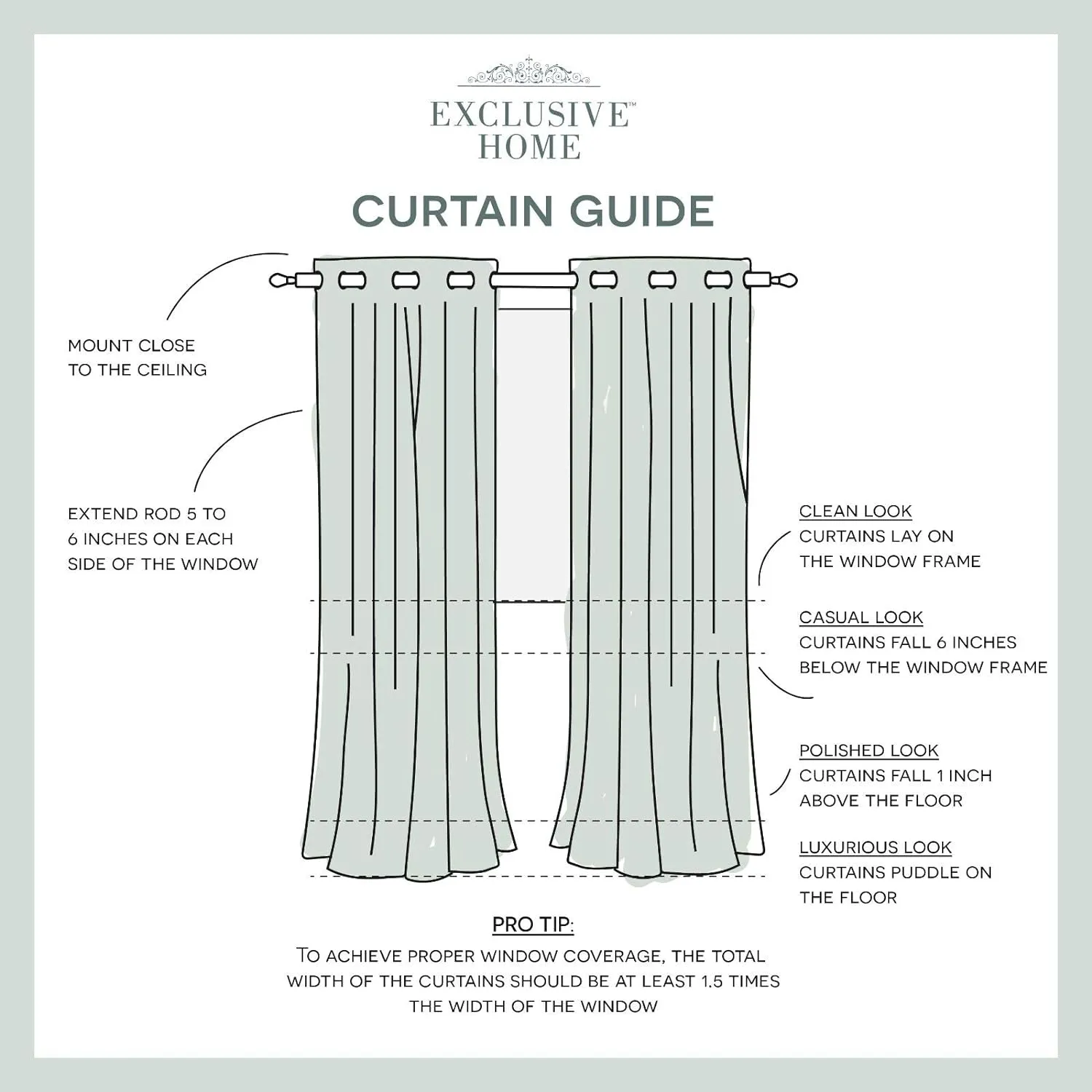 EXCLUSIVE HOME Modo Metallic Geometric Grommet Top Curtain Panel Pair, 54"x84", Natural