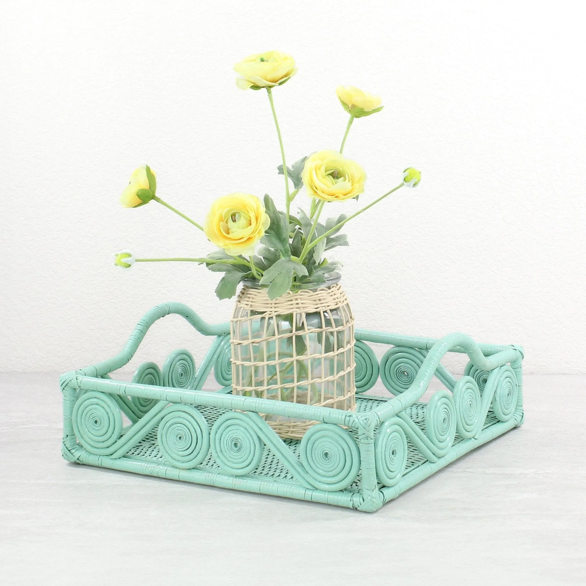 Exclusive Rattan Décor Collection: Perfect for Small Spaces-Sage Leaf
