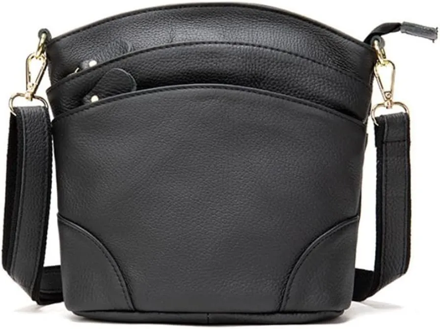 Eysee Shoulder Bags, Women Pouch, Cowhide Leather Cossbody Bags Multicolor, Black