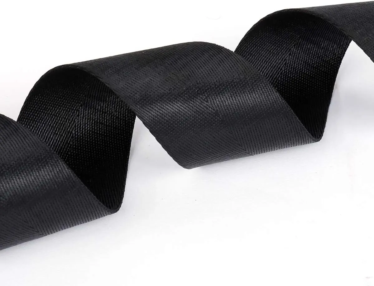 FANDOL Nylon Webbing - Heavy Duty Strapping for Crafting Pet Collars, Shoulder Straps, Slings, Pull Handles - Repairing Furniture, Gardening, Outdoor Gear & More (1 inch x 50 Yards, Black)