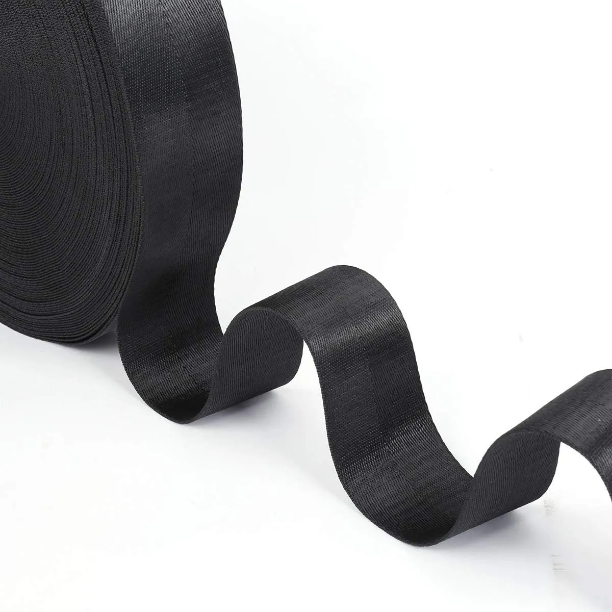 FANDOL Nylon Webbing - Heavy Duty Strapping for Crafting Pet Collars, Shoulder Straps, Slings, Pull Handles - Repairing Furniture, Gardening, Outdoor Gear & More (1 inch x 50 Yards, Black)