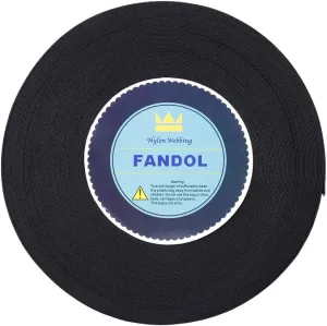 FANDOL Nylon Webbing - Heavy Duty Strapping for Crafting Pet Collars, Shoulder Straps, Slings, Pull Handles - Repairing Furniture, Gardening, Outdoor Gear & More (1 inch x 50 Yards, Black)