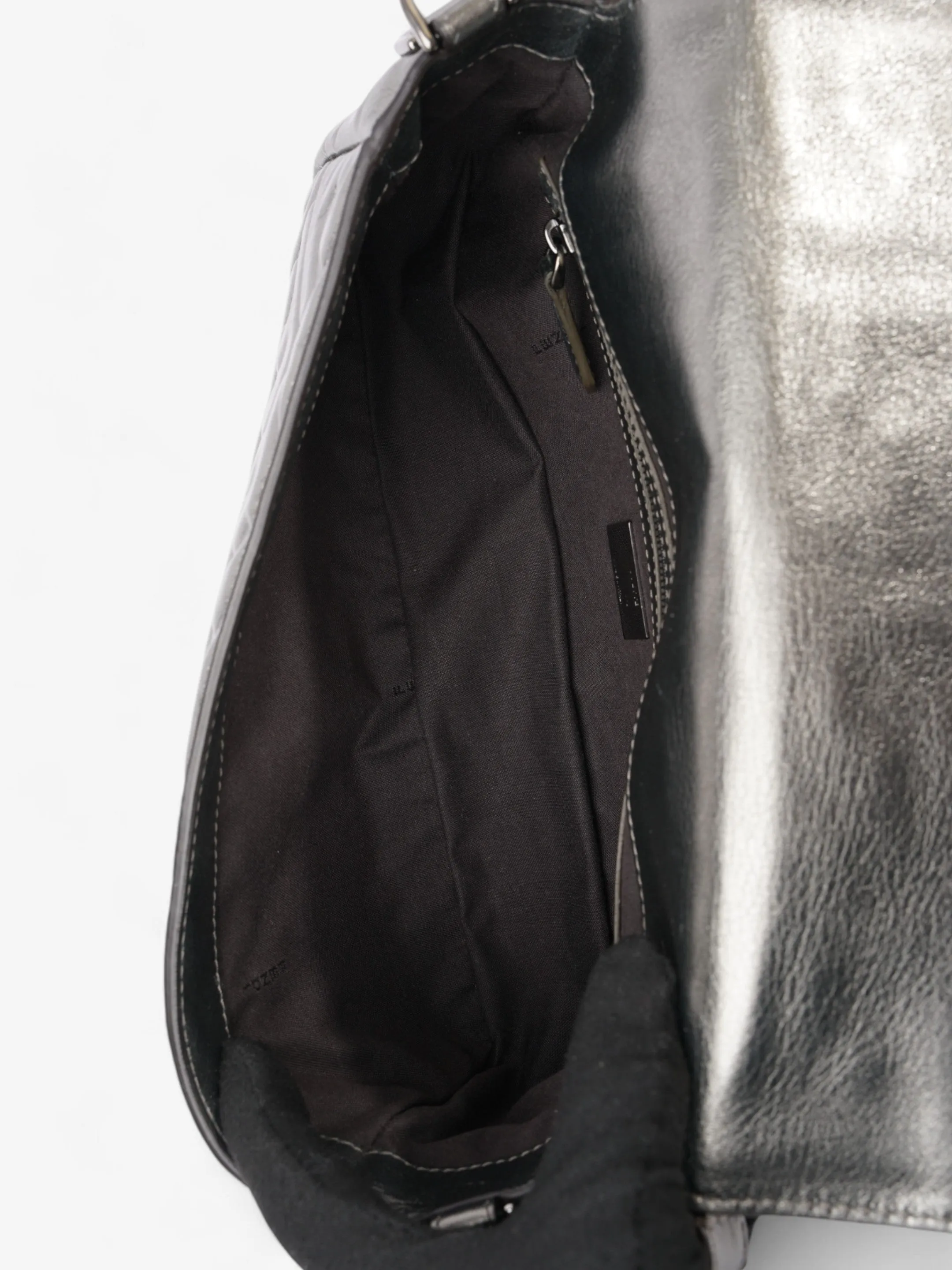 Fendi Baguette Metallic Lambskin Leather Medium