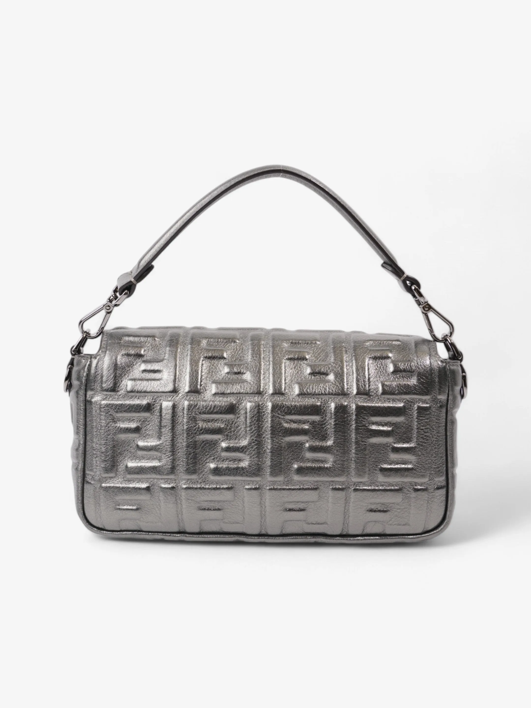 Fendi Baguette Metallic Lambskin Leather Medium