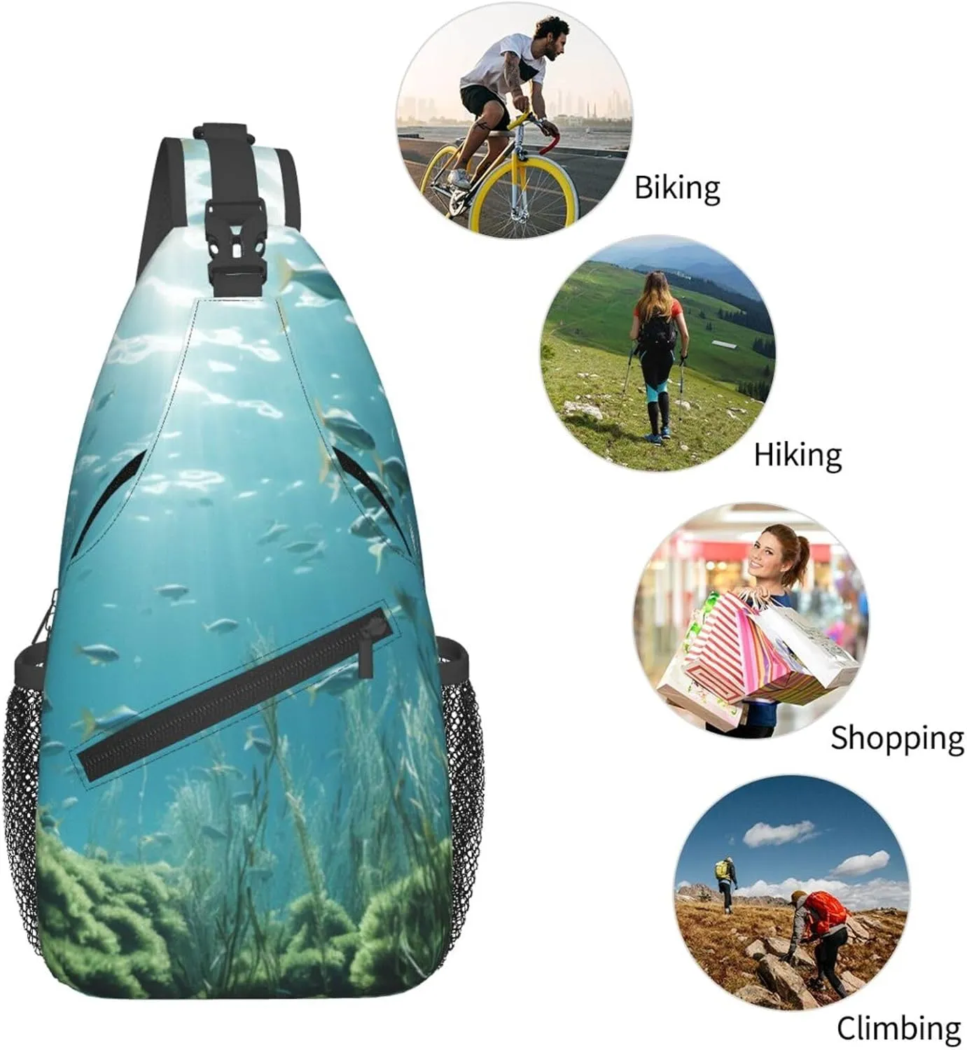 Fighting Aliens Men's And Women's Small Crossbody Bags Chest Bags Daily Bags Are Suitable For Outdoor Hiking Trips