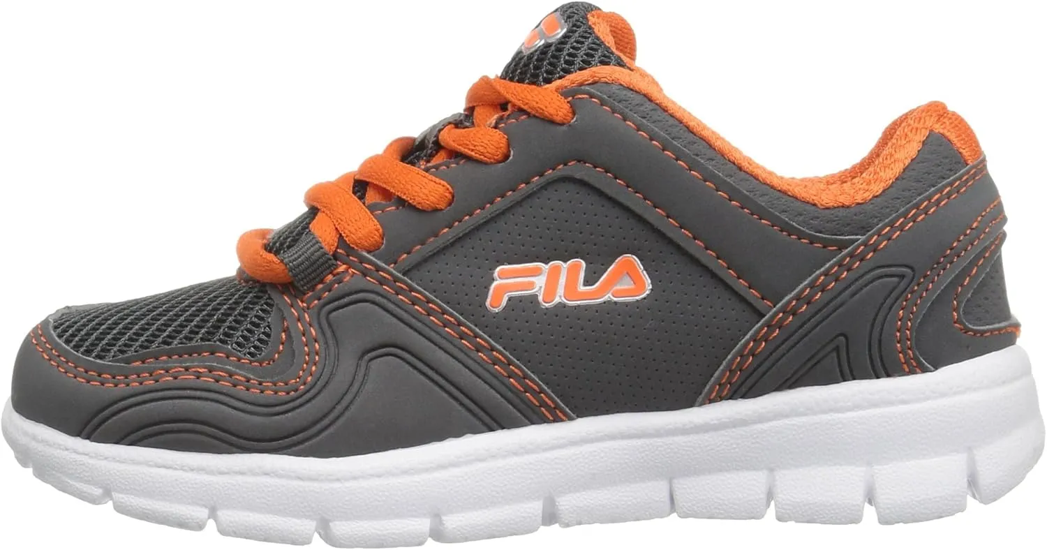 Fila Girls' Speed Runner Skate Shoe, Pink Glo/Safety Yellow/Metallic Silver