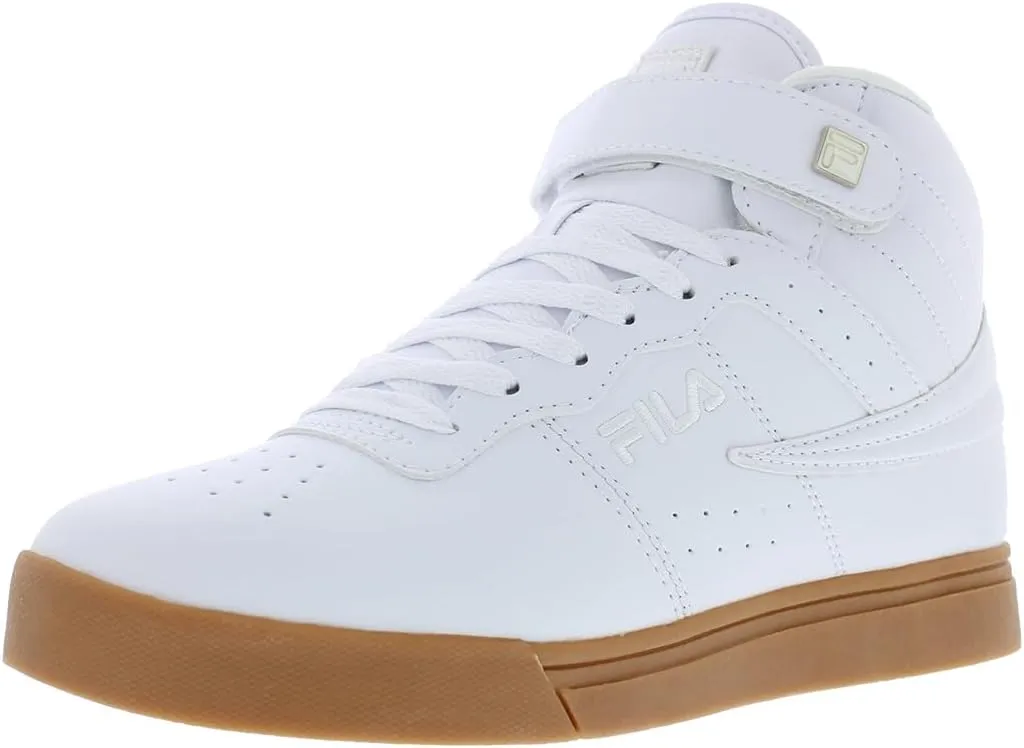 Fila Men's Vulc 13 MP Gum Casual Sneakers, White, Faux Leather, Rubber, 8 M