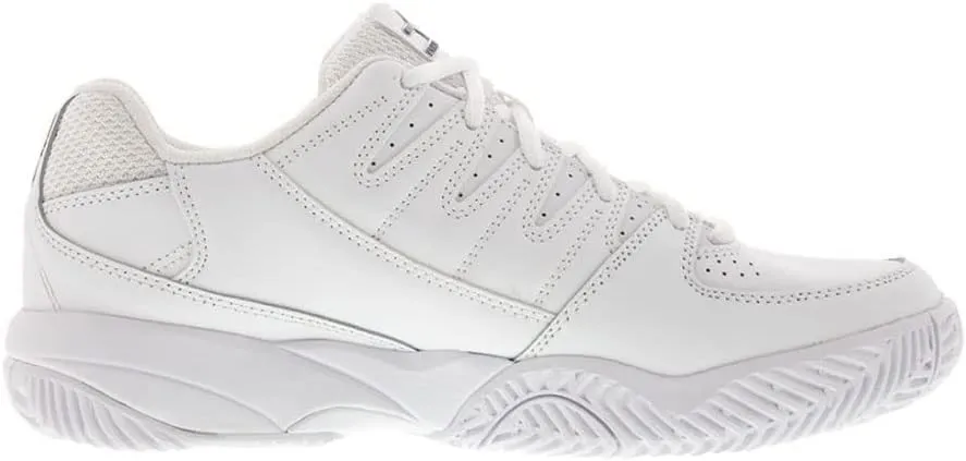 FILA Womens Double Bounce White/Pink Glo/Metallic Silver Pickleball Shoes (5PM00001-156)