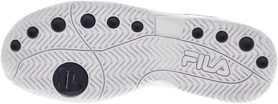FILA Womens Double Bounce White/Pink Glo/Metallic Silver Pickleball Shoes (5PM00001-156)