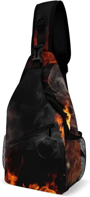 Fire Frame Crossbody Bag Multipurpose Over Shoulder Sling Backpack Travel Chest Side Pouch Daypack