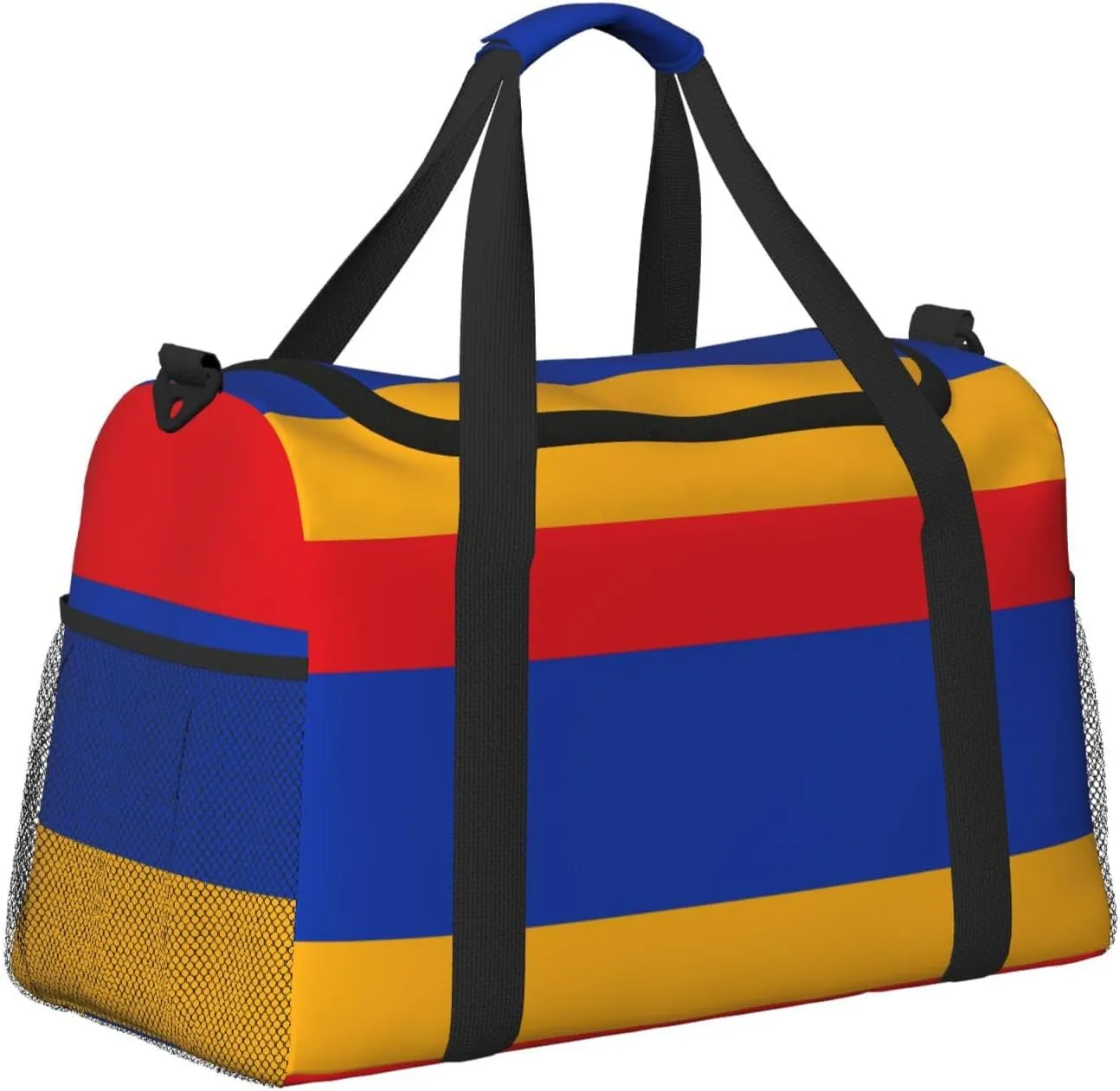 Flag Of Armenia Travel Duffel Bag Large Foldable Waterproof Overnight Bag For Beach Swim Bags Pool Sports Gym