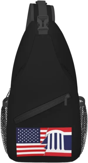 Flag Of Cole, Denver And America Crossbody Bags For Women Men Chest Backpack Gym Shoulder Bag Travel Outdoor Sports Casual Crossbody Bags