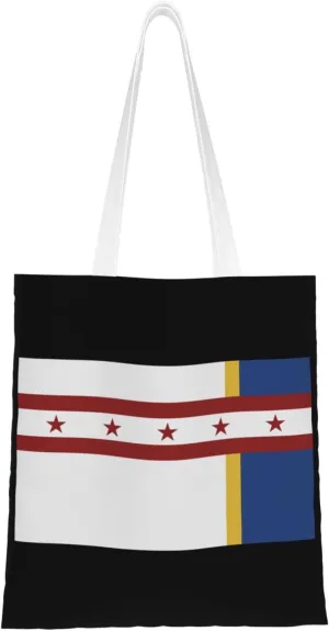 Flag Of Jenks, Oklahoma Tote Bag for Women Canvas Shopping Bags Reusable Beach Bag Grocery Bags Tote Shoulder Bag Gift Bags