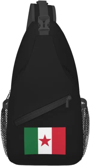 Flag of Madhesi Jana Adhikar Forum Crossbody Bags For Women Men Chest Backpack Gym Shoulder Bag Travel Outdoor Sports Casual Crossbody Bags