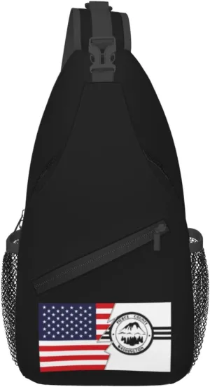 Flag Of Pierce County, Washington (Former) And America Crossbody Bags For Women Men Chest Backpack Gym Shoulder Bag Travel Outdoor Sports Casual Crossbody Bags