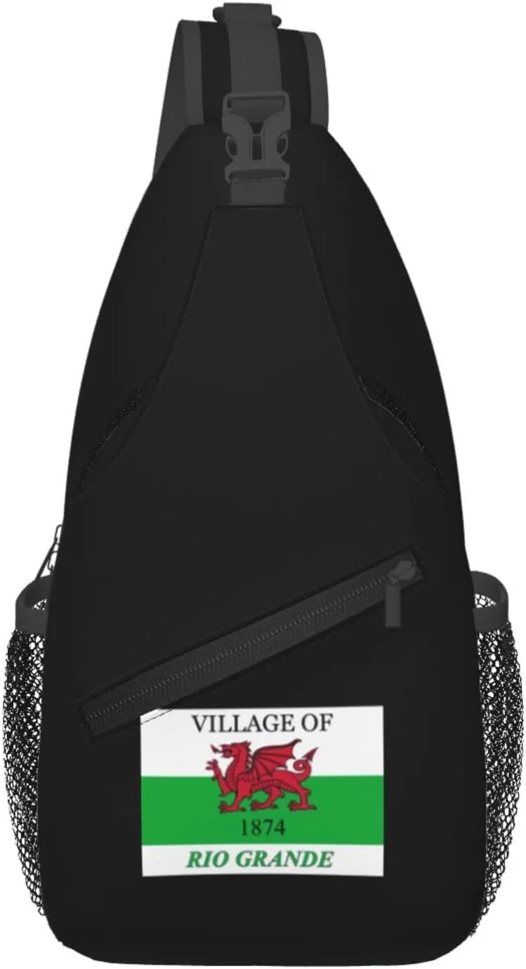 Flag Of Rio Grande, Ohio Crossbody Bags For Women Men Chest Backpack Gym Shoulder Bag Travel Outdoor Sports Casual Crossbody Bags