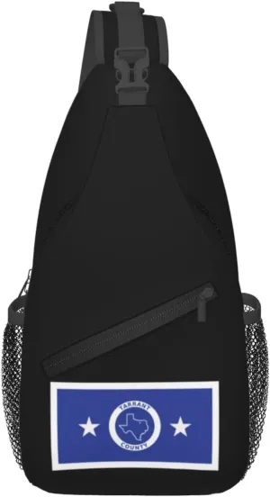Flag Of Tarrant County, Texas Crossbody Bags For Women Men Chest Backpack Gym Shoulder Bag Travel Outdoor Sports Casual Crossbody Bags