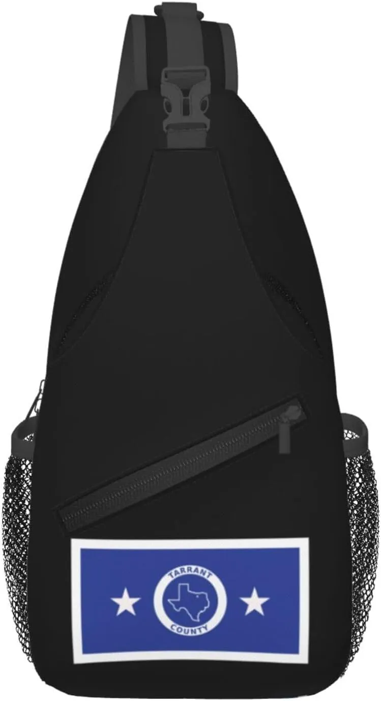 Flag Of Tarrant County, Texas Crossbody Bags For Women Men Chest Backpack Gym Shoulder Bag Travel Outdoor Sports Casual Crossbody Bags