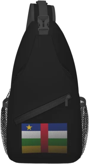 Flag Of The Central African Republic Crossbody Bags For Women Men Chest Backpack Gym Shoulder Bag Travel Outdoor Sports Casual Crossbody Bags
