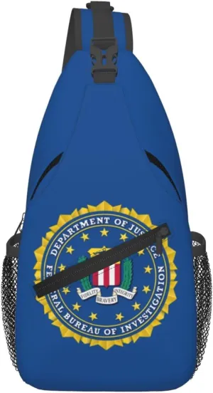 Flag of the Federal Bureau of Investigation Crossbody Bags For Women Men Chest Backpack Gym Shoulder Bag Travel Outdoor Sports Casual Crossbody Bags