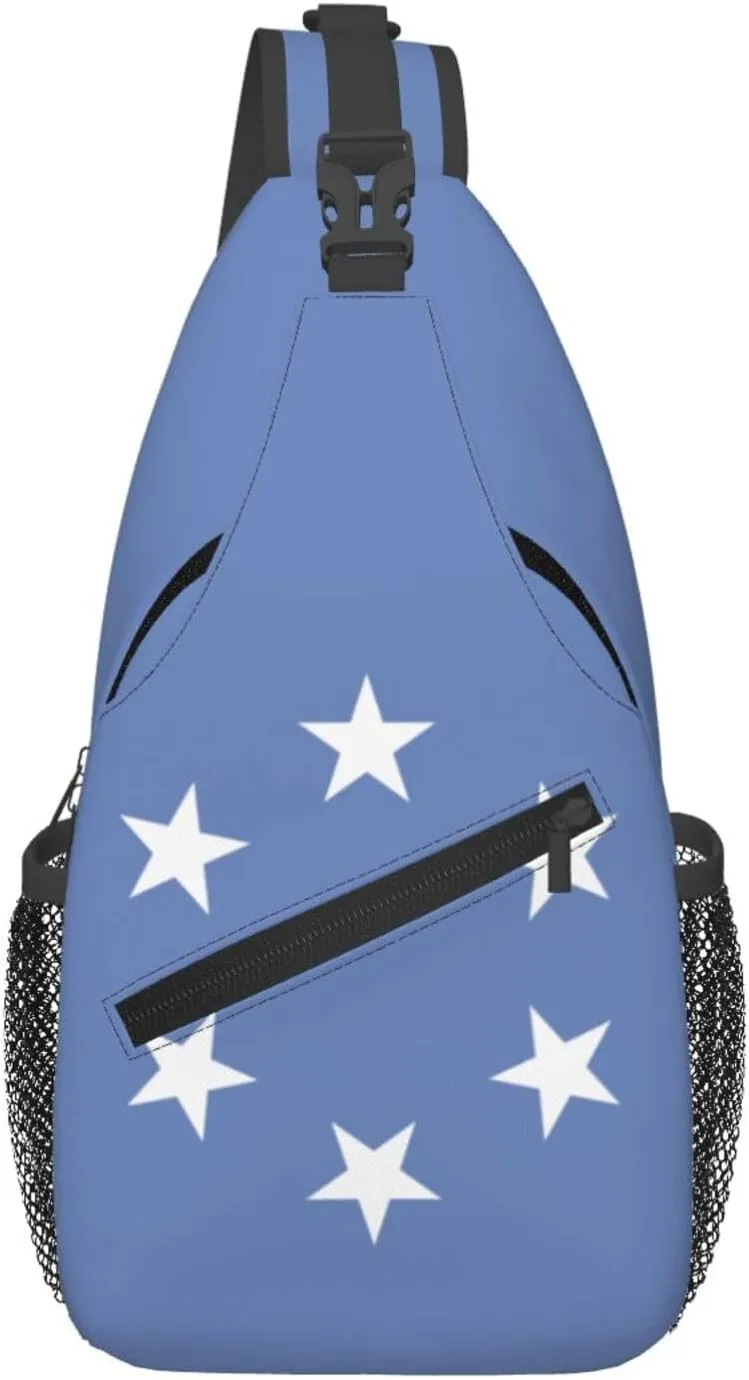 Flag of the Trust Territory of the Pacific Islands Crossbody Bags For Women Men Chest Backpack Gym Shoulder Bag Travel Outdoor Sports Casual Crossbody Bags