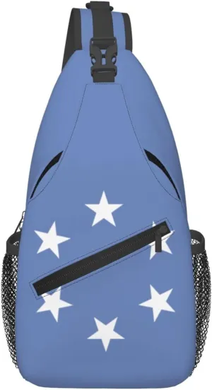 Flag of the Trust Territory of the Pacific Islands Crossbody Bags For Women Men Chest Backpack Gym Shoulder Bag Travel Outdoor Sports Casual Crossbody Bags