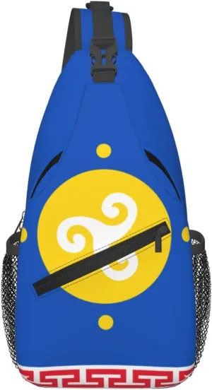 Flag Of Ust-Orda Buryat Autonomous Okrug Crossbody Bags For Women Men Chest Backpack Gym Shoulder Bag Travel Outdoor Sports Casual Crossbody Bags