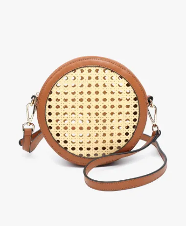 Francis Rattan Circular Crossbody