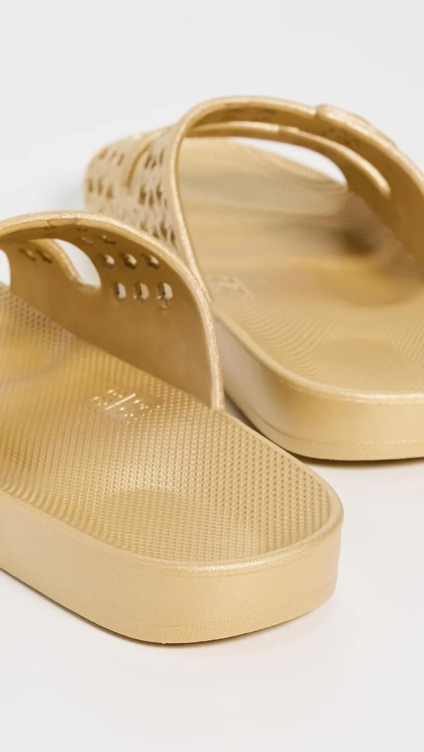 Freedom Moses Women's Paz Metallic Slides