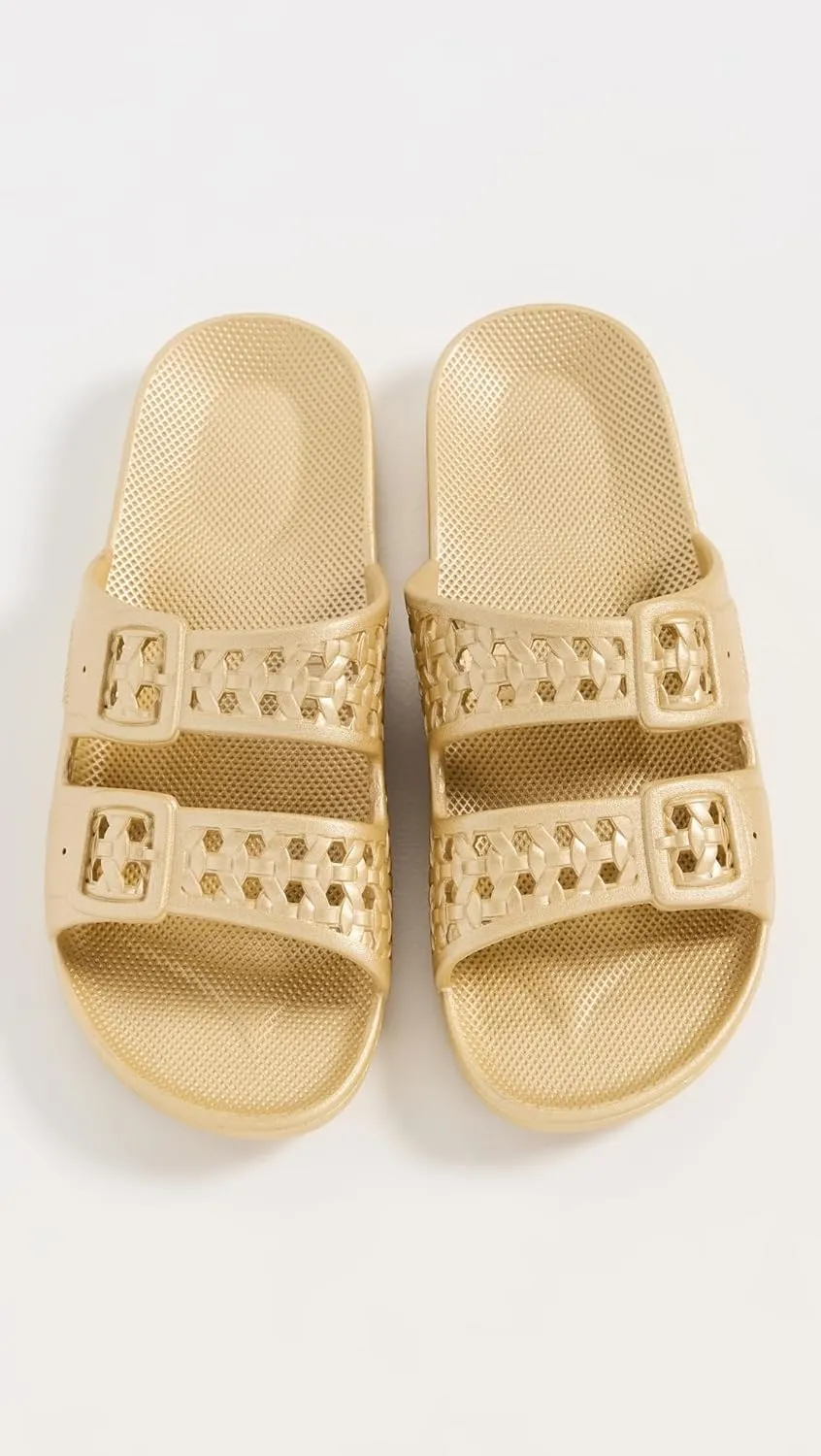 Freedom Moses Women's Paz Metallic Slides