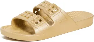 Freedom Moses Women's Paz Metallic Slides