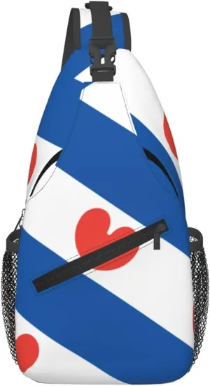 Frisian Flag Crossbody Bags For Women Men Chest Backpack Gym Shoulder Bag Travel Outdoor Sports Casual Crossbody Bags