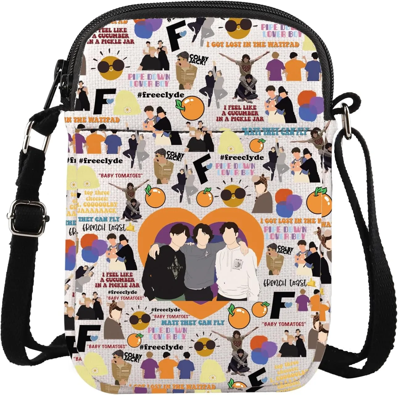 G2TUP Channel Videos Crossbody Bag Triplet Brothers Fans Gifts Team Orange Purple Blue Gifts Videos Maker Shoulder Bag