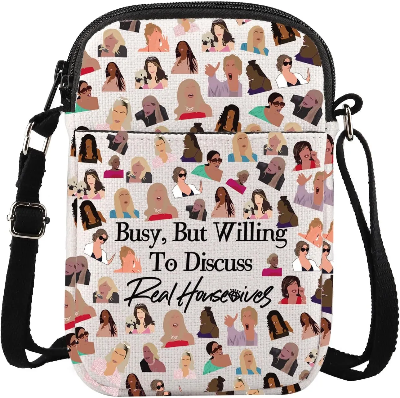 G2TUP Housewives Crossbody Bag Housewives Fans Gifts Reality TV Show Gifts Housewives Themed Gifts Housewives Shoulder Bag