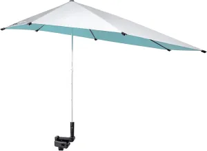 G4Free UPF 50  Height Adjustable Chair Umbrella with Universal Clamp for Beach Chair, Golf Cart, Wheelchair, Stroller, Bleacher, Patio (Lake Blue)