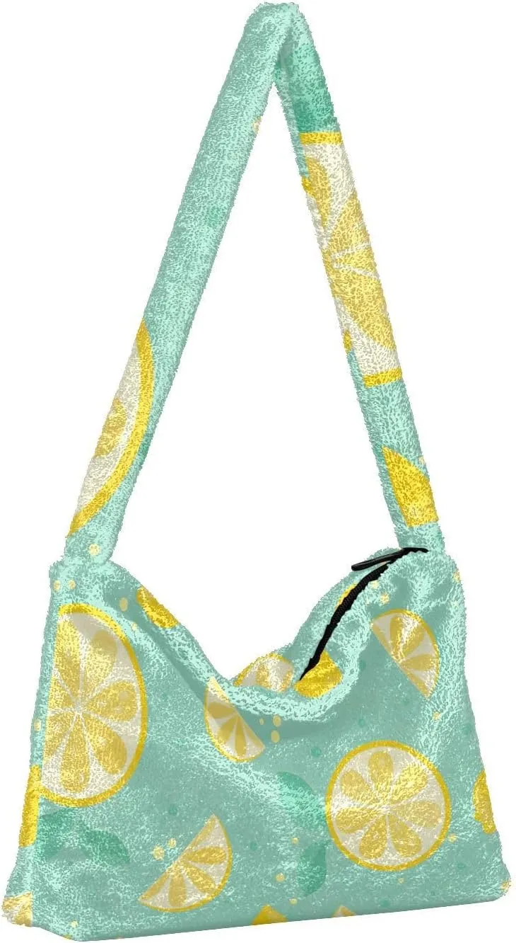 GAIGEO Contemporary Lemon Slice Mint Woman Shoulder Bag, Bags for Women Handbag, Autumn Handbags