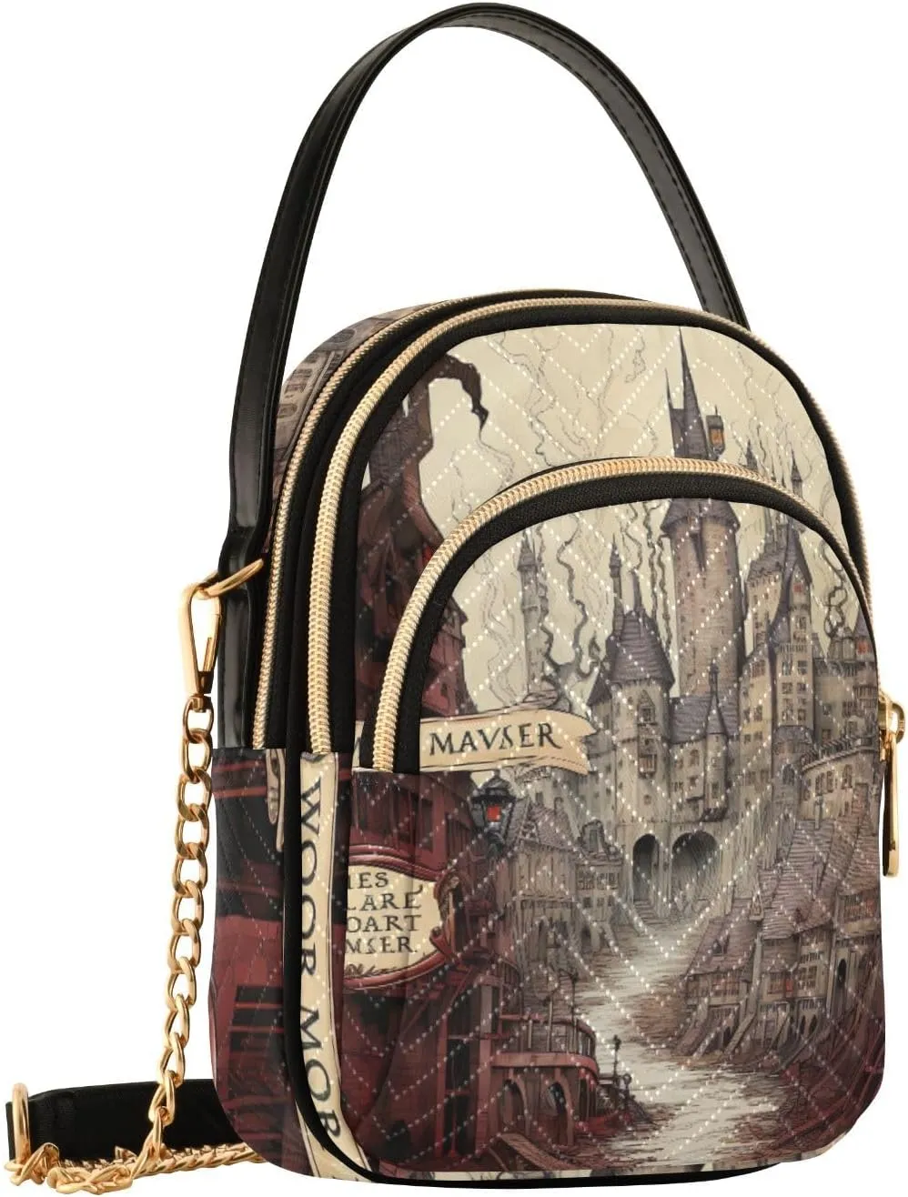 GAIGEO Fantasy World Flower Sea Purses for Women Crossbody Bag Small, Women's Crossbody Handbags Small, Shoulder Bags