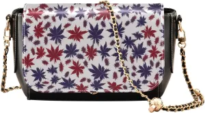 GAIGEO Mardi Gras Pattern Crossbody Leather Bags for Women, Leather Crossbody Bag, Womens Leather Crossbody Bags