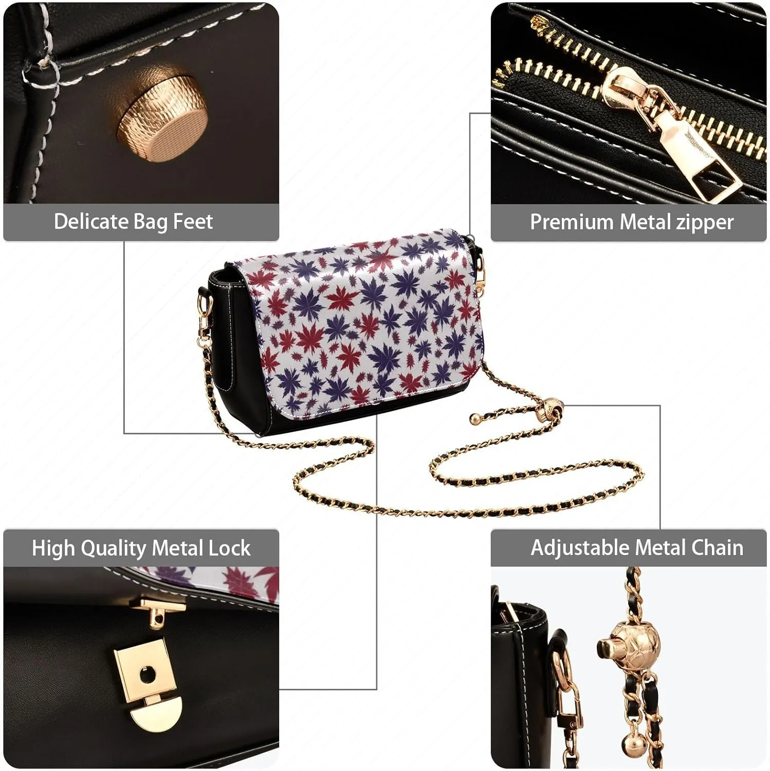 GAIGEO Mardi Gras Pattern Crossbody Leather Bags for Women, Leather Crossbody Bag, Womens Leather Crossbody Bags