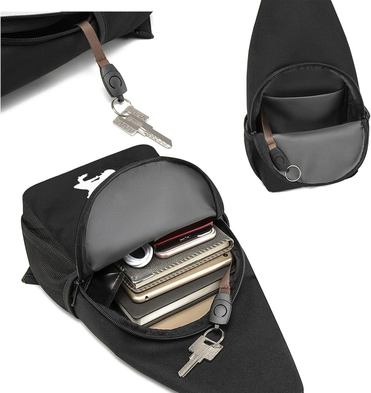 GERRIT Hip Hop Chest Pack Leisure Shoulder Crossbody Chest Bag