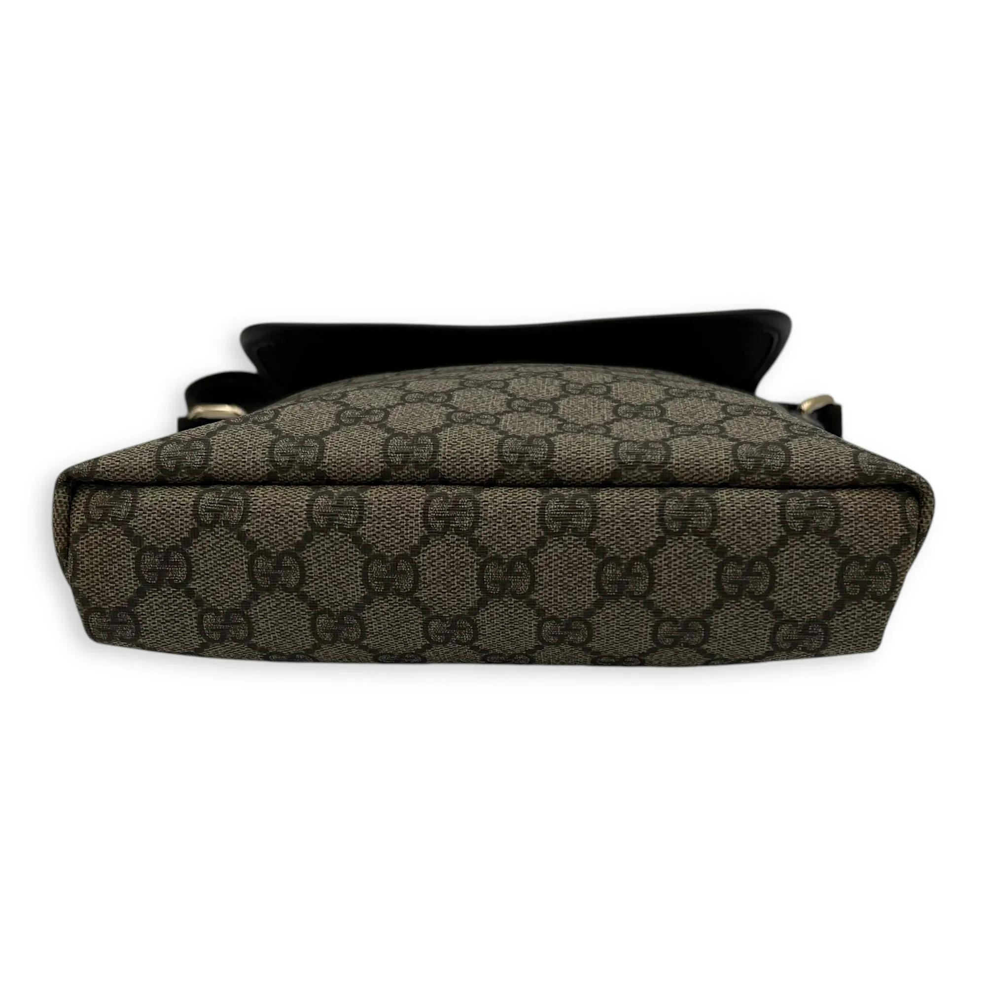 GG Grey Crossbody Bag in Coated Canvas, Light Gold hardware
