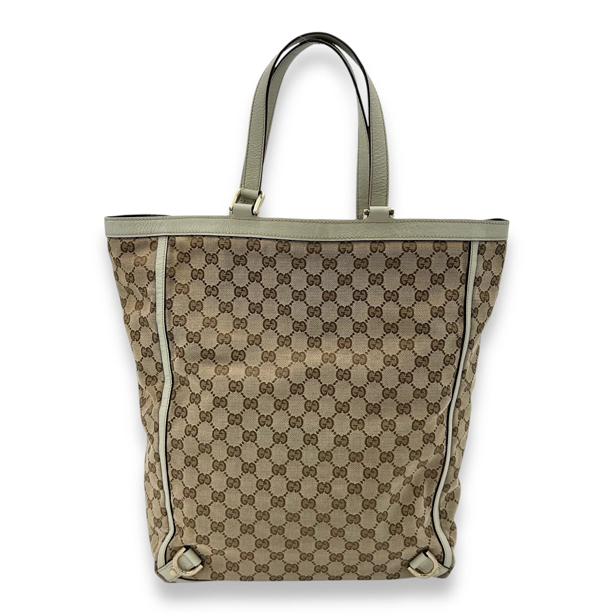 GG Tote Bag Brown in Canvas, Gold hardware