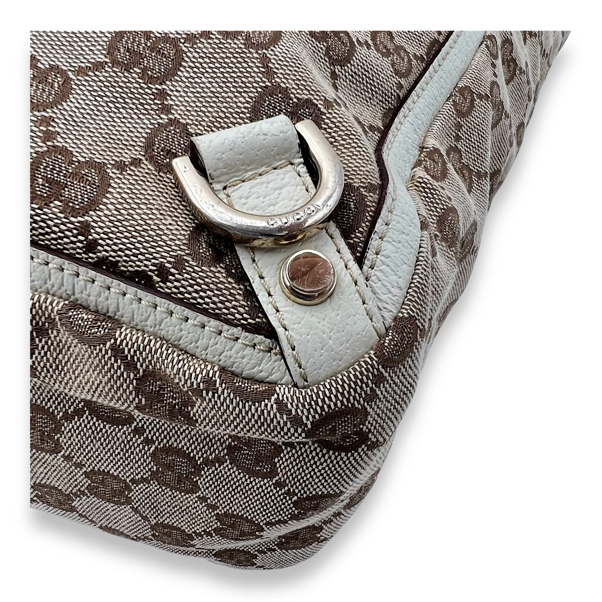 GG Tote Bag Brown in Canvas, Gold hardware