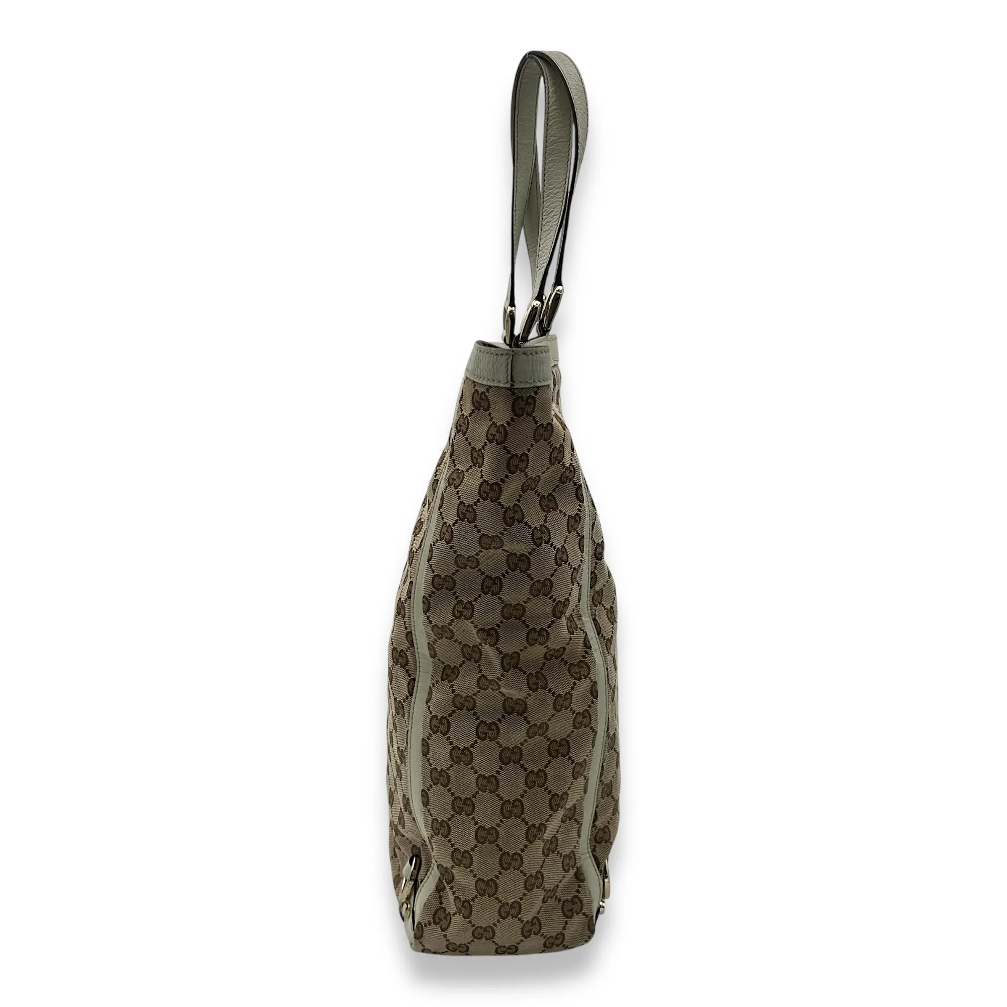 GG Tote Bag Brown in Canvas, Gold hardware