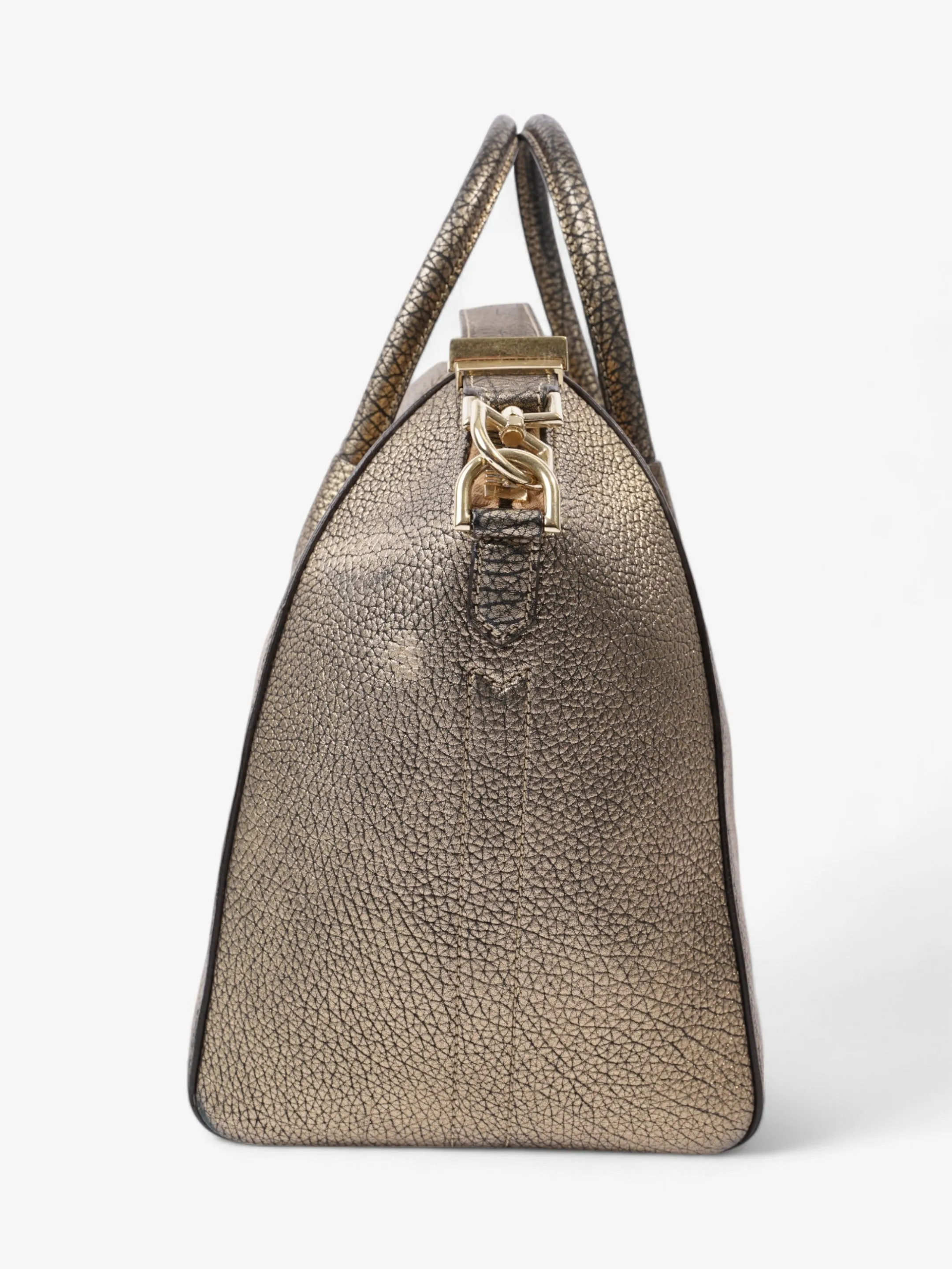 Givenchy Antigona Metallic Light Gold Goatskin Leather Medium