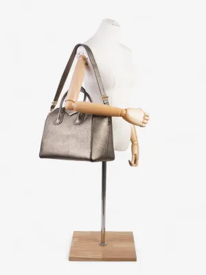 Givenchy Antigona Metallic Light Gold Goatskin Leather Medium