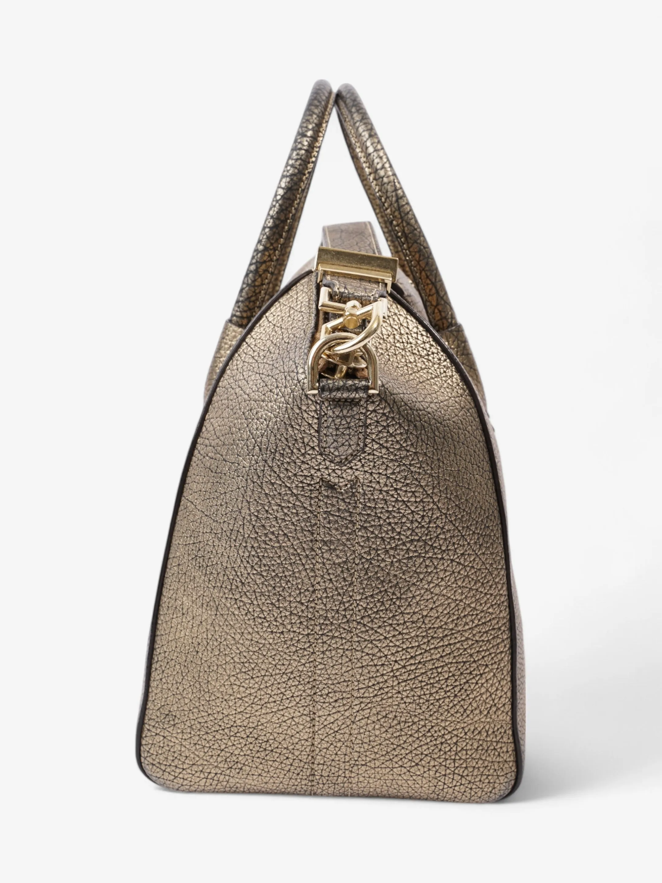 Givenchy Antigona Metallic Light Gold Goatskin Leather Medium