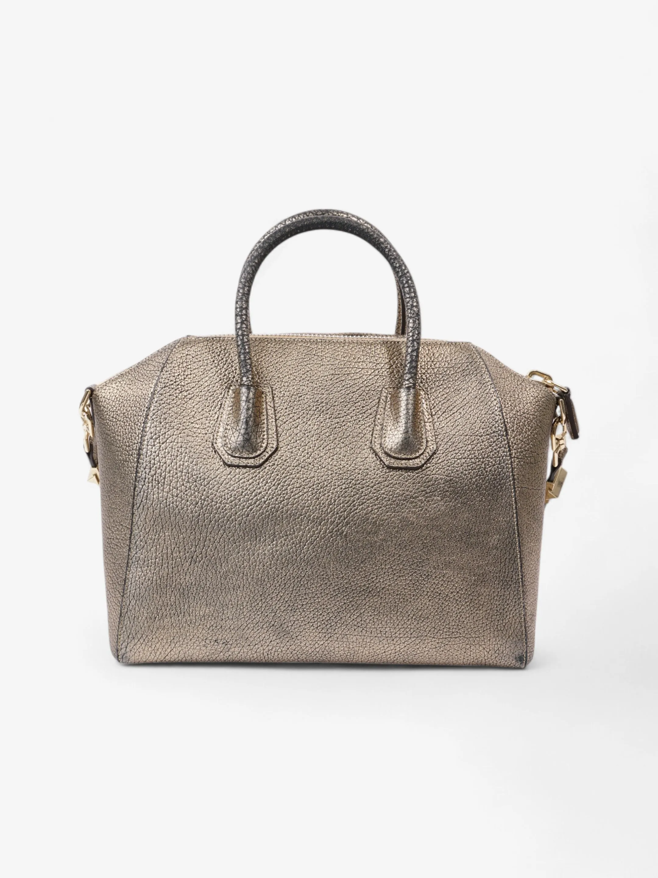 Givenchy Antigona Metallic Light Gold Goatskin Leather Medium
