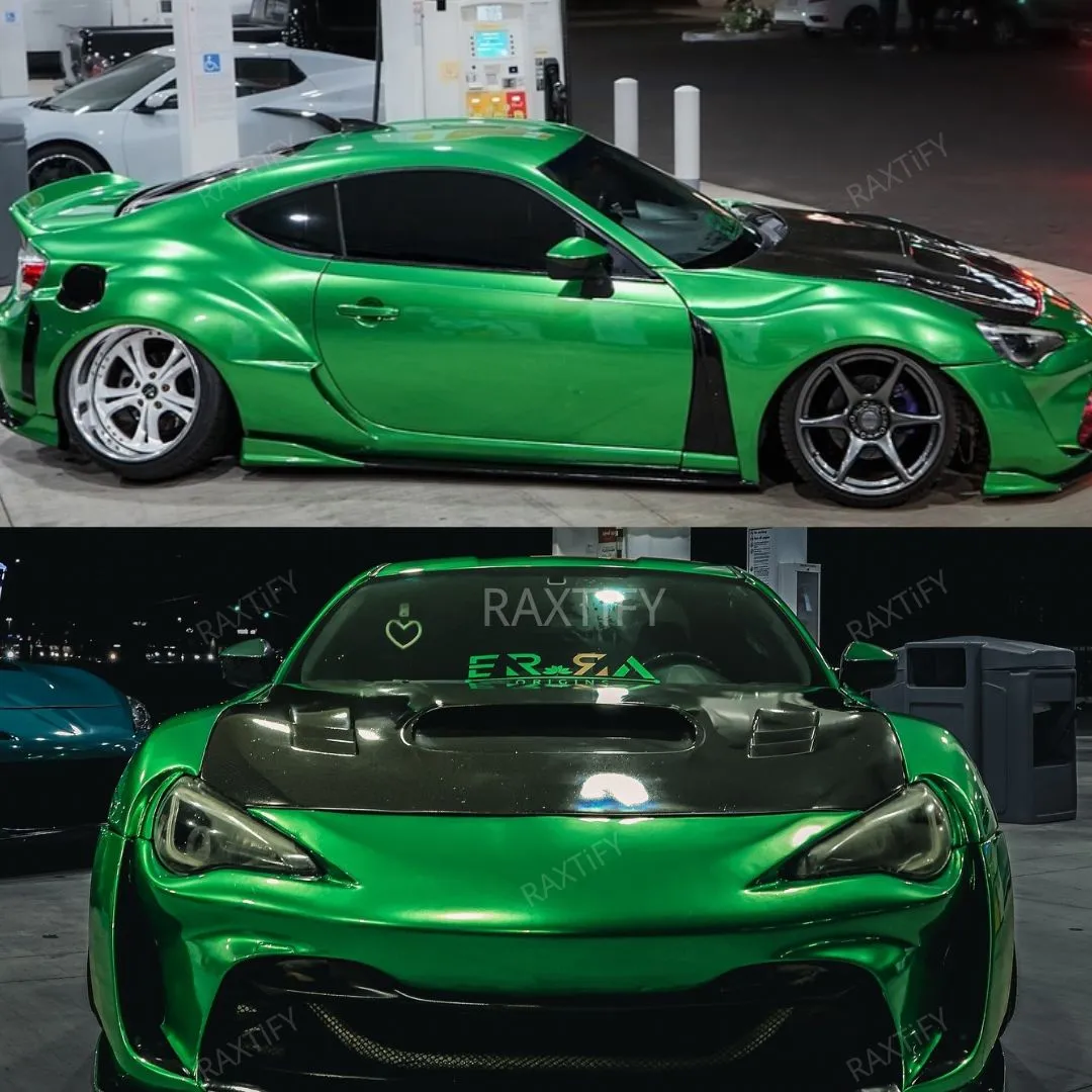 Gloss Metallic Flame Green Car Wrap